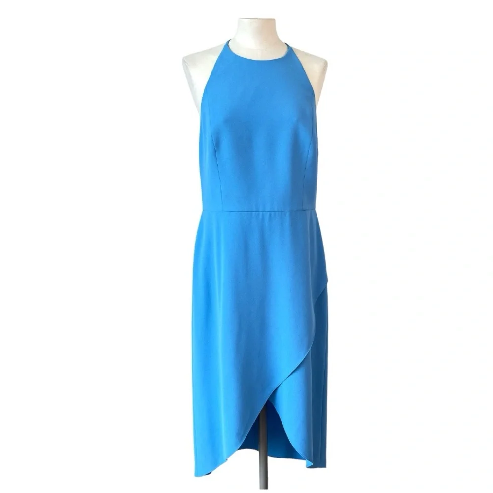 Alice & Olivia Blue Halter Kristy Dress size 12 - Picture 3 of 16